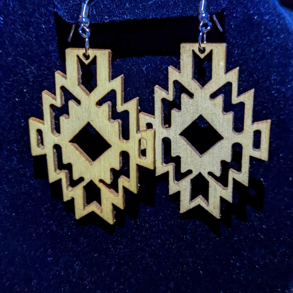 Southwest Wood Earrings New Tags On 13$